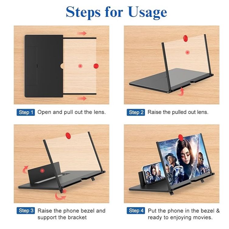 14" 3D HD Screen Magnifier for Smartphones