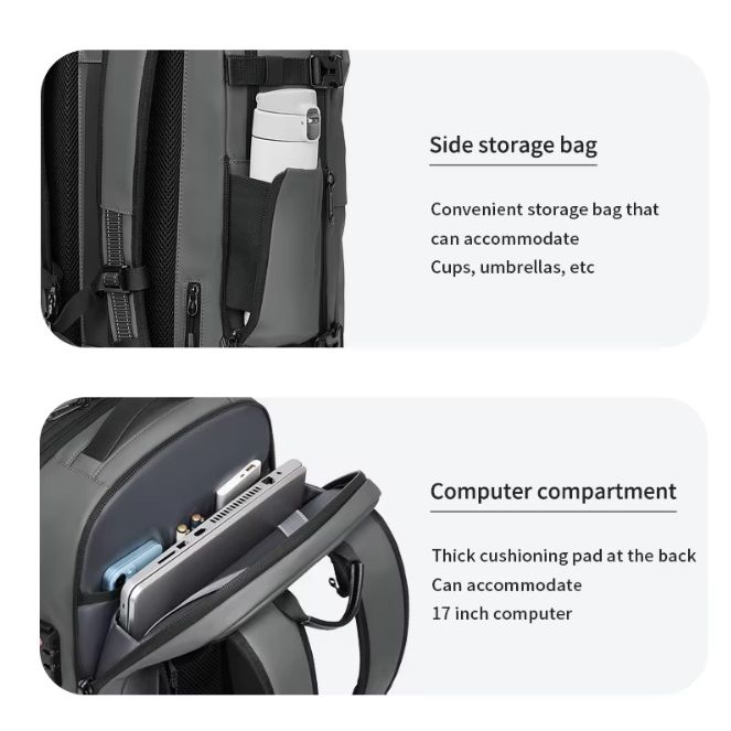 Vacuum Seal Travel Backpack (Black)