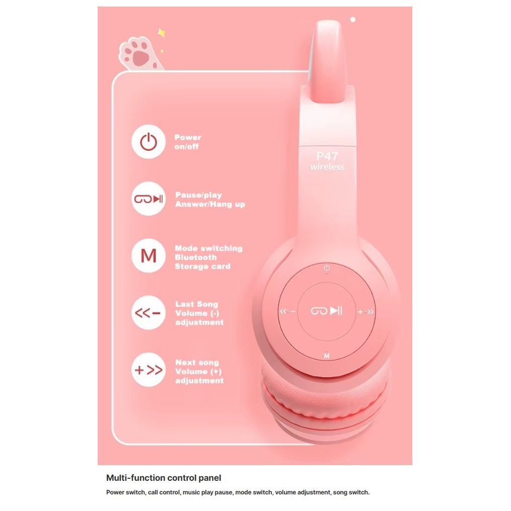 Cat-Ear Wireless Gaming Headset