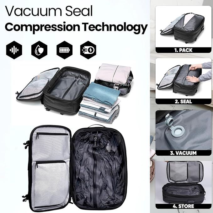 Vacuum Seal Travel Backpack (Black)