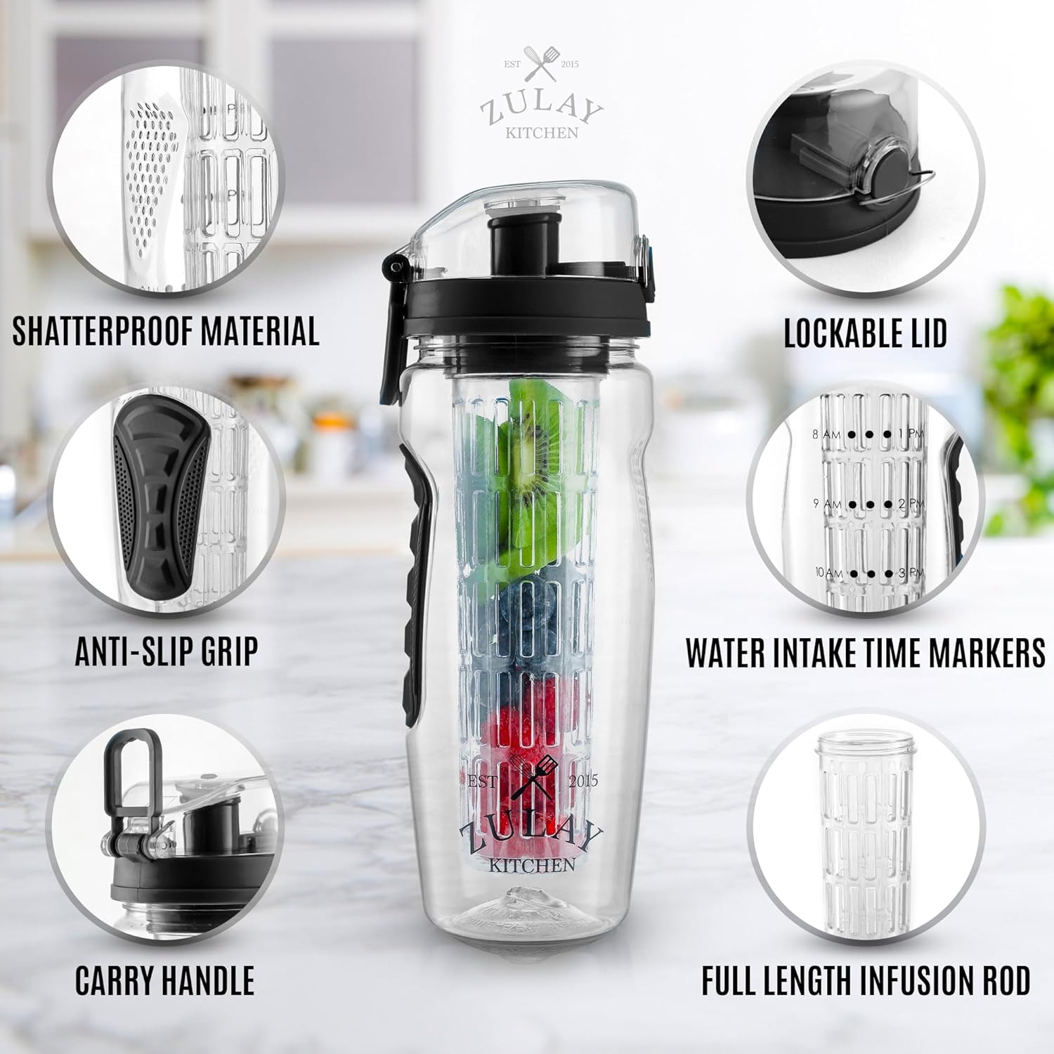 Fruit Infuser Sports Water Bottle
