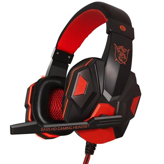 3.5mm Gaming Headset Mic LED Headphones
