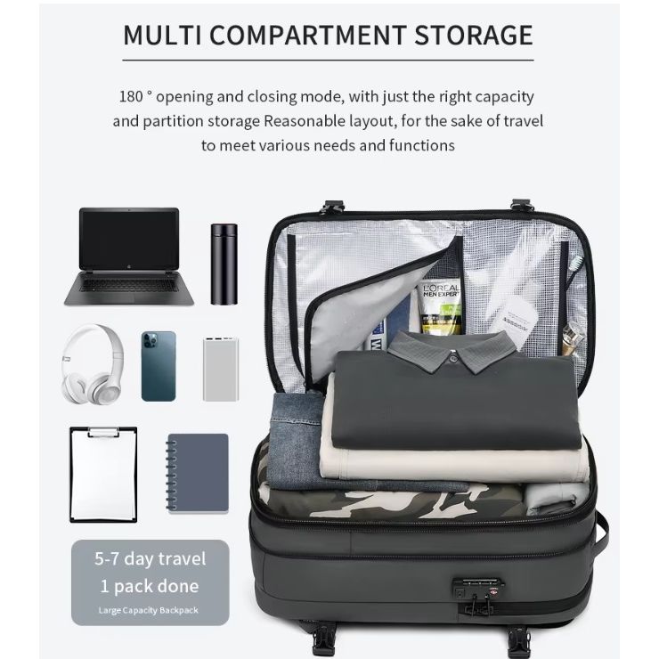 Vacuum Seal Travel Backpack (Black)