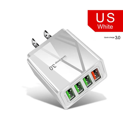 4-Port Fast Charging Universal Voltage Adapter
