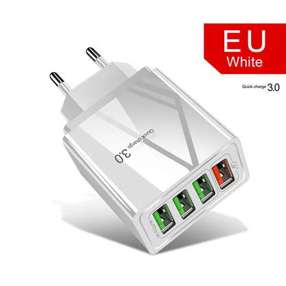 4-Port Fast Charging Universal Voltage Adapter